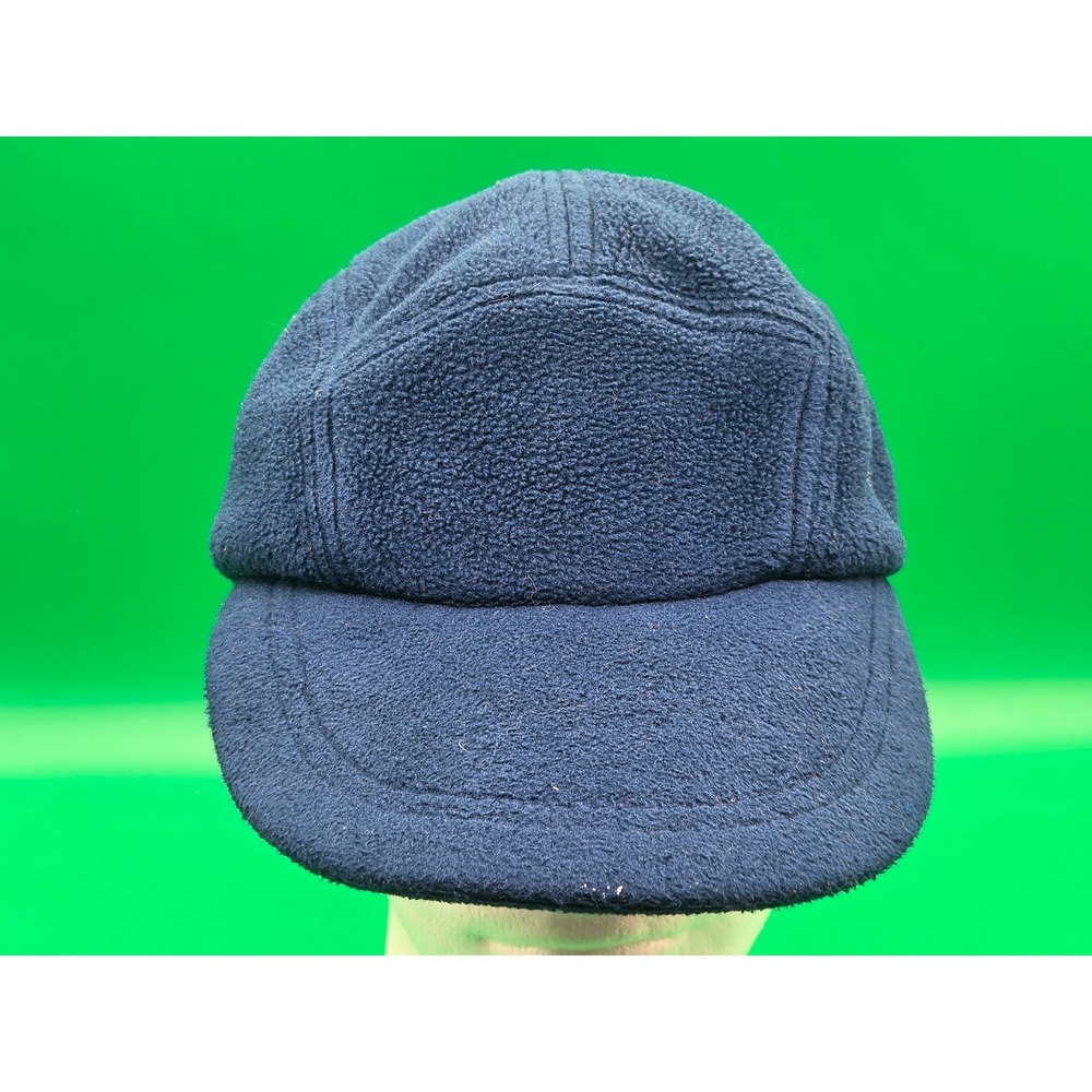 Quaker Marine Supply Polartec Fleece 5 Panel Hat Navy Blue Adjustable Strapback
